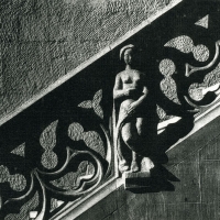 Solarplate intaglio Lady on the Stairs