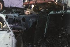 Handcoloured Cars on top of cars