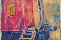 Polaroid image transfer Caboose