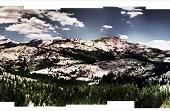 Cross processed Holga Tuolumne Peak