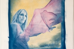 Cyanotype with acrylics Portrait - Didda