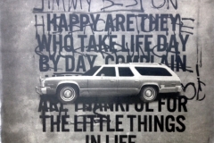 Gum bichromate on wood Station wagon