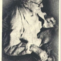 Bromoil Mae by the window