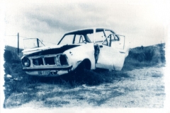 Cyanotype Wrecked car 3