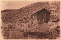 Cyanotype toned Shepherd hut