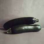 Zucchini (Cucurbita pepo) anthotype by Helen Mountaniol