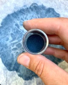 Only a small amount of pigment is typically obtained from the plants. Once fully dried, the pigment can be ground and stored for future use.