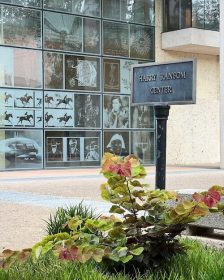 Outside the Harry Ransom Center
