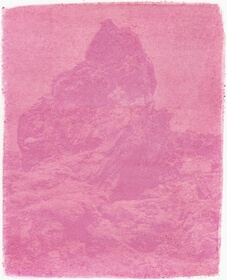 Pitaya / Red Dragon fruit (Hylocereus polyrhizus) anthotype by Caroline Miesch